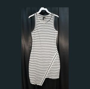 Black and gray striped dress